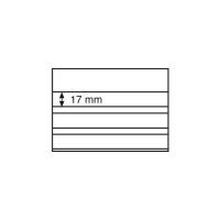 Einsteckkarten Standard Hart-PVC 148x105 mm, 3 klare Streifen mit Deckblatt, schwarzer Karton, 100er-Pack