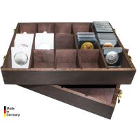Holzbox fr Mnzrhmchen 50x50 mm, CARRE/OCTOS, Rebeck Coin L-Mnzrhmchen