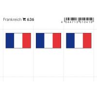 Flaggensticker, Frankreich 6er-Packung 