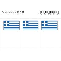 Flaggensticker, Griechenland 6er-Packung 