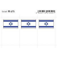 Flaggensticker, Israel 6er-Packung 