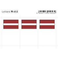 Flaggensticker, Lettland 6er-Packung 