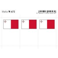 Flaggensticker, Malta 6er-Packung 