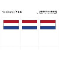 Flaggensticker, Niederlande 6er-Packung 