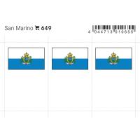 Flaggensticker, San Marino 6er-Packung 