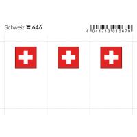 Flaggensticker, Schweiz 6er-Packung 