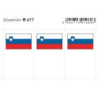 Flaggensticker, Slowenien 6er-Packung 