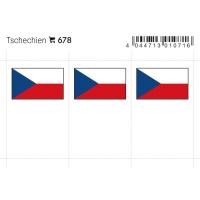 Flaggensticker, Tschechien 6er-Packung 