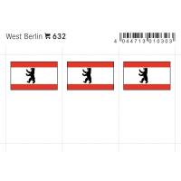 Flaggensticker, West Berlin 6er-Packung 