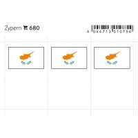 Flaggensticker, Zypern 6er-Packung 