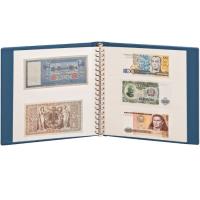 Banknotenalbum REGULAR mit 20 Klarsichthllen und Schutzkassette, blau
