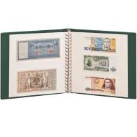 Banknotenalbum REGULAR mit 20 Klarsichthllen und Schutzkassette, grn