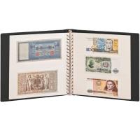 Banknotenalbum REGULAR mit 20 Klarsichthllen und Schutzkassette, schwarz