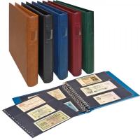 Banknotenalbum REGULAR mit je 10 Klarsichthllen mit 2 und 3 Taschen, hellbraun