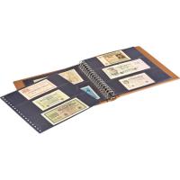 Banknotenalbum REGULAR mit 20 Klarsichthllen und Schutzkassette, hellbraun