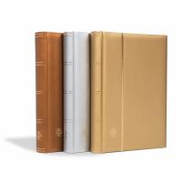 Einsteckbuch COMFORT Metallic Edition, DIN A4, 64 charmoisfarbene Seiten, wattierter Einband, Farbton Gold