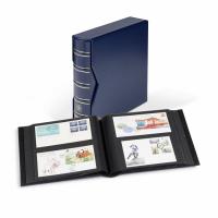 Briefalbum DL fr bis zu 200 FDCs oder Briefe bis zu 243x133 mm, inkl. Schutzkassette, blau