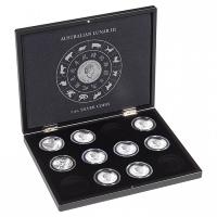 Münzkassette für 12 Lunar 3 Silbermünzen (1 Unze) in Kapseln, schwarz