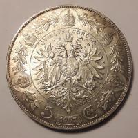 Franz Joseph I. - 5 Kronen 1907, vz/st, mehrere kleine Randfehler