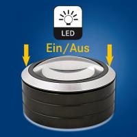 LED-Standlupe - 5x Linsendurchmesser: 65/90 x50mm Batterie: 2x 2016