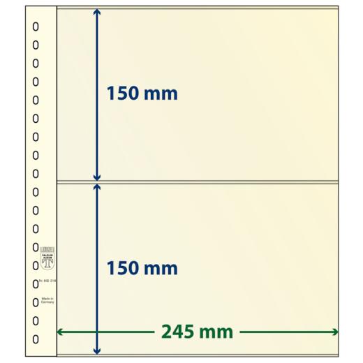 T-Blanko-Blatt mit 2 Streifen: 150 mm