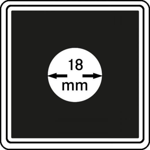 Mnzkapseln CARRE 18 mm, 4er-Packung 