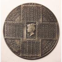 Kalendermedaille 1935 Silber 835, Mercur von J. Prinz