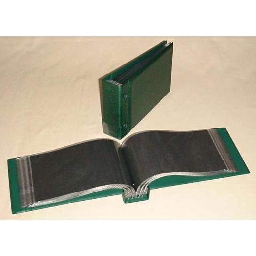 KOBRA-Briefalbum mit 50 glasklaren Taschen fr Briefe DIN C6, grn, 240 x 145 mm