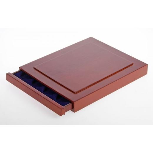 NOVA exquisite Mnzen-Schubladenelement 6845 aus Holz fr 12 Mnzen bis 45 mm Durchmesser