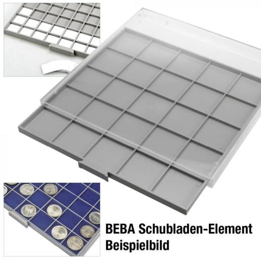 Schubladen-Element BEBA Maxi 6608 - fr 64 Mnzen bis 33,6 mm 