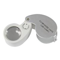 Einschlaglupe mit LED- Beleuchtung 10x, Linse 25mm Batterie: 3x 927