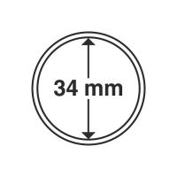 Münzkapseln, Innendurchmesser 34 mm