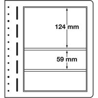LEUCHTTURM LB 3 MIX Blankobltter, 3er Einteilung, 190x124 mm, 190x59 mm, Packung mit 10 Bltter