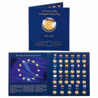 Mnzalbum PRESSO fr 23 europ. 2-Euro-Gedenkmnzen 30 Jahre EU-Flagge 