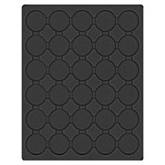 Velourseinlage, schwarz, mit 30 runden Vertiefungen fr Mnzkapseln mit Auen- 39,5 mm