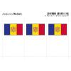 Flaggensticker, Andorra 6er-Packung 