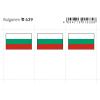 Flaggensticker, Bulgarien 6er-Packung 
