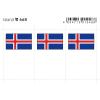 Flaggensticker, Island 6er-Packung 