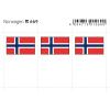 Flaggensticker, Norwegen 6er-Packung 