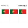 Flaggensticker, Portugal 6er-Packung 