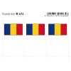 Flaggensticker, Rumnien 6er-Packung 