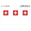 Flaggensticker, Schweiz 6er-Packung 