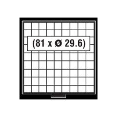 Schubladen-Element BEBA Maxi 6609 - fr 81 Mnzen bis 29,6 mm 