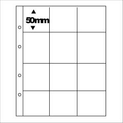 Ergnzungsblatt 7400 fr 12 Mnzrhmchen 50 x 50 mm - im 5er Pack