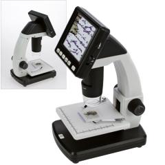 LCD Digital-Mikroskop mit 8 LED-Leuchten, 10-500-fache Vergrerung