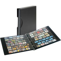 Set: Briefmarkenalbum SRS mit 20 schwarzen Einsteckblttern und Schutzkassette