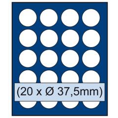NOVA Mnzen-Schubladenelement 6337 fr 20 Stck Mnzen mit 37,5 mm