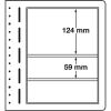 LEUCHTTURM LB 3 MIX Blankobltter, 3er Einteilung, 190x124 mm, 190x59 mm, Packung mit 10 Bltter