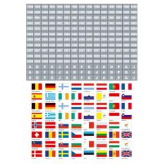 Kennzeichnungs-Flaggen EU, selbstklebend